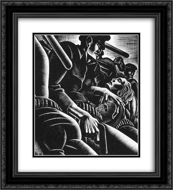 Wild Pilgrimage 20x22 Black Ornate Wood Framed Art Print Poster with Double Matting by Ward, Lynd