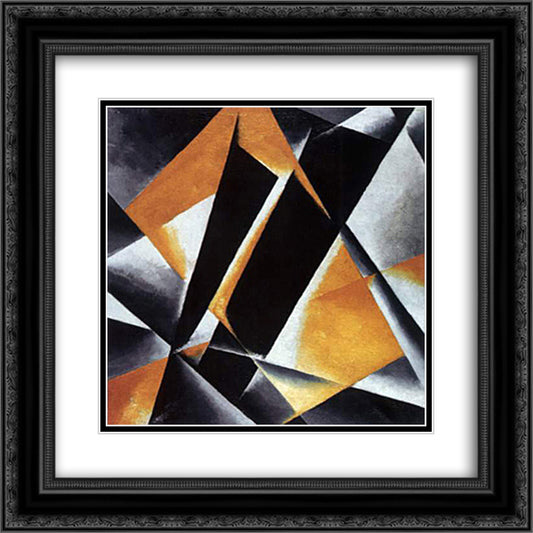 Dramatic Architecture 20x20 Black Ornate Wood Framed Art Print Poster with Double Matting by Popova, Lyubov