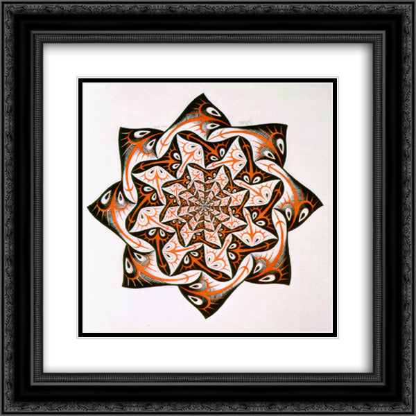 Path of Life I 20x20 Black Ornate Wood Framed Art Print Poster with Double Matting by Escher, M.C.