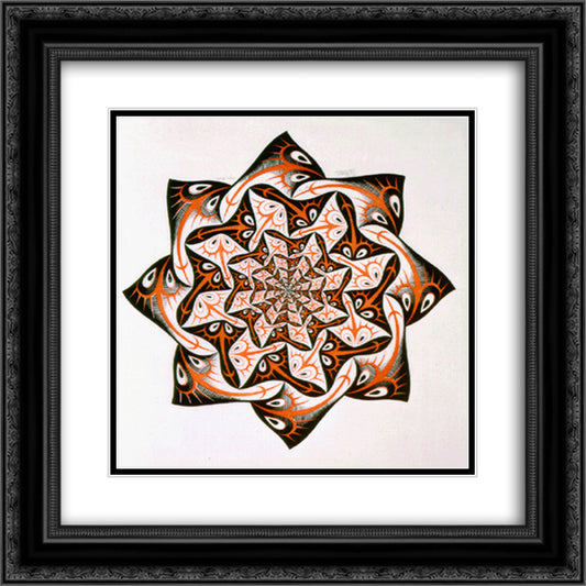 Path of Life I 20x20 Black Ornate Wood Framed Art Print Poster with Double Matting by Escher, M.C.