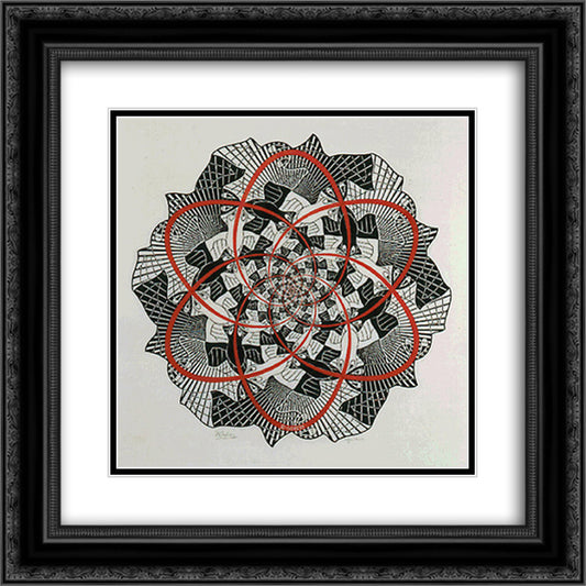 Path of Life III 20x20 Black Ornate Wood Framed Art Print Poster with Double Matting by Escher, M.C.