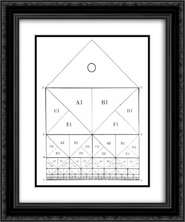 Scheme 20x24 Black Ornate Wood Framed Art Print Poster with Double Matting by Escher, M.C.