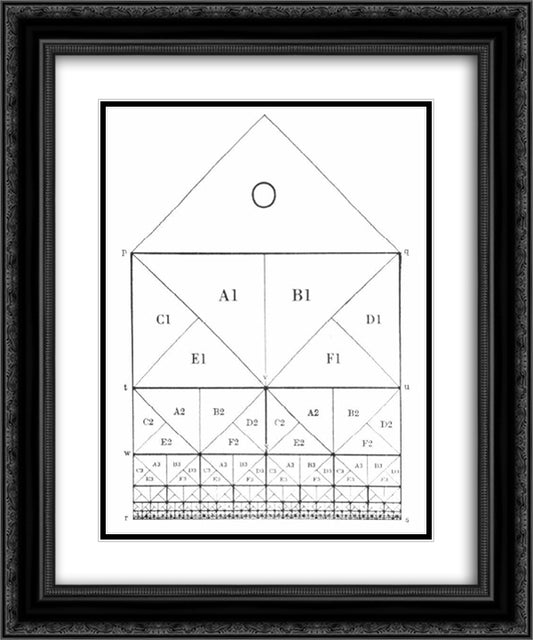 Scheme 20x24 Black Ornate Wood Framed Art Print Poster with Double Matting by Escher, M.C.