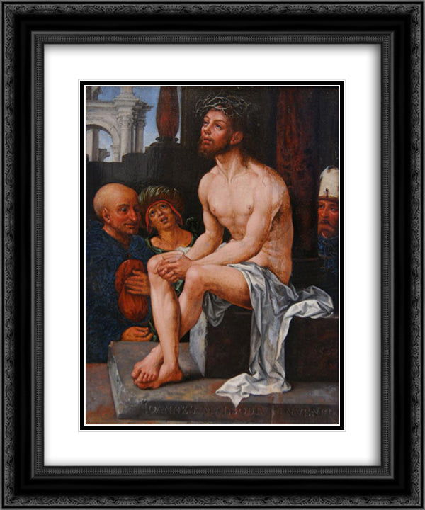 Man of Sorrow 20x24 Black Ornate Wood Framed Art Print Poster with Double Matting by Mabuse