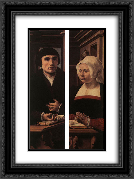 Wings of a Triptych 18x24 Black Ornate Wood Framed Art Print Poster with Double Matting by Mabuse