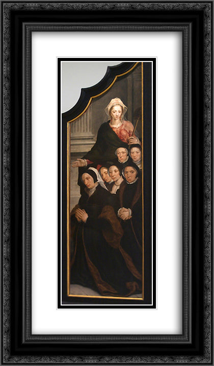 Ecce Homo - right panel 14x24 Black Ornate Wood Framed Art Print Poster with Double Matting by van Heemskerck, Maerten