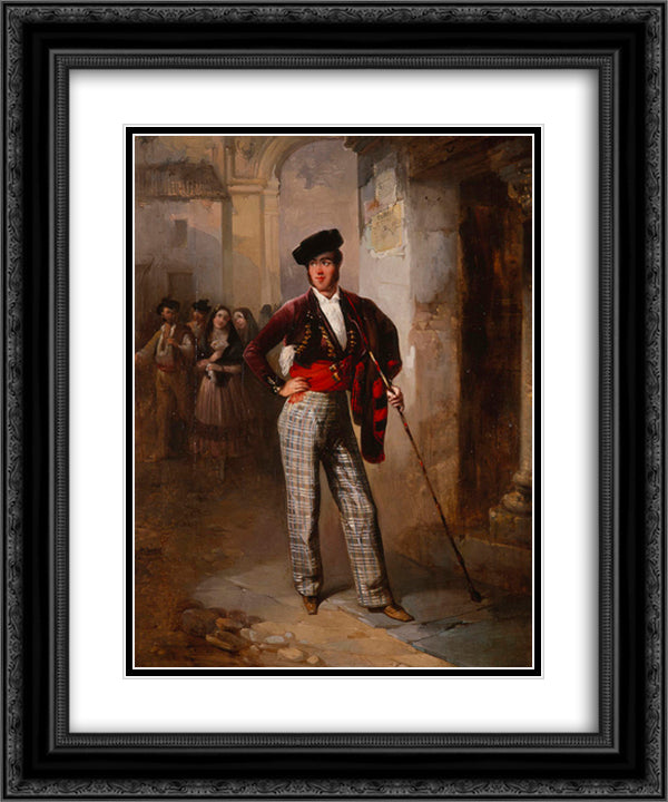 Majo 20x24 Black Ornate Wood Framed Art Print Poster with Double Matting by Rodriguez de Guzman, Manuel