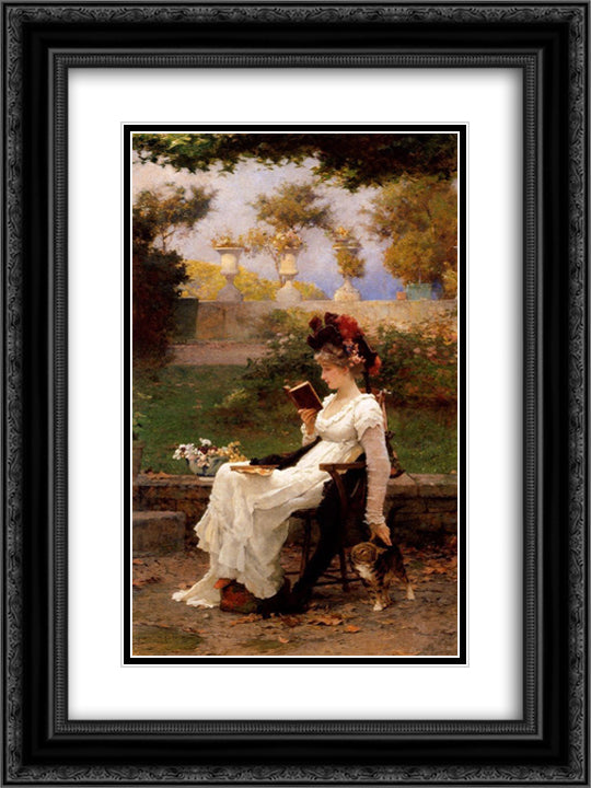 The End Of The Story 18x24 Black Ornate Wood Framed Art Print Poster with Double Matting by Stone, Marcus