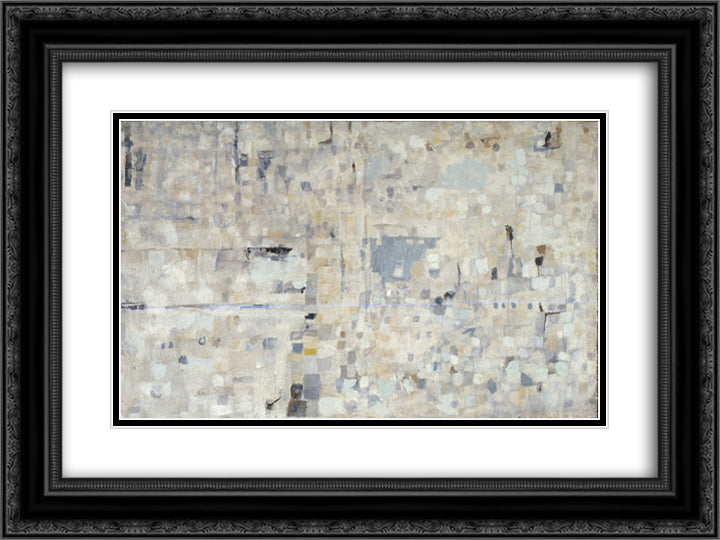 Blanche 24x18 Black Ornate Wood Framed Art Print Poster with Double Matting by Vieira da Silva, Maria Helena