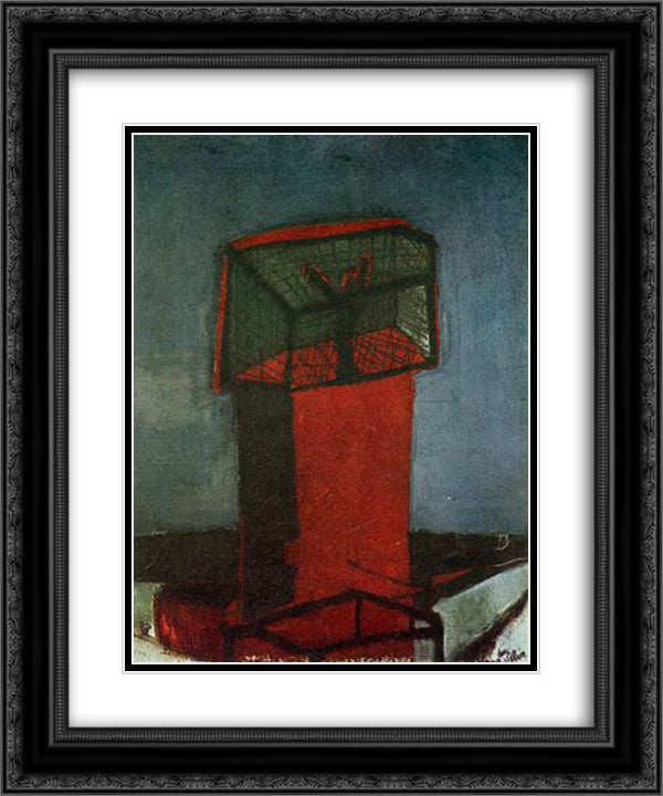 Ripolin. The tree prisoner 20x24 Black Ornate Wood Framed Art Print Poster with Double Matting by Vieira da Silva, Maria Helena