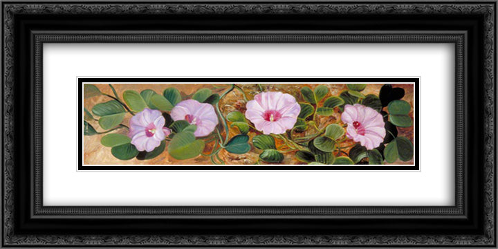 A Sand-Binding Plant of Tropical Shores 24x12 Black Ornate Wood Framed Art Print Poster with Double Matting by North, Marianne