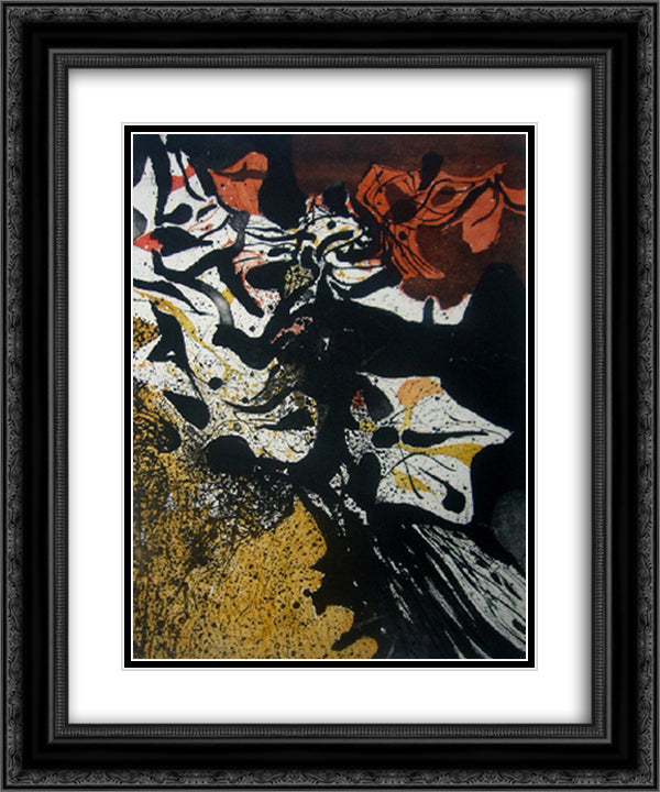 Automne 20x24 Black Ornate Wood Framed Art Print Poster with Double Matting by Prassinos, Mario