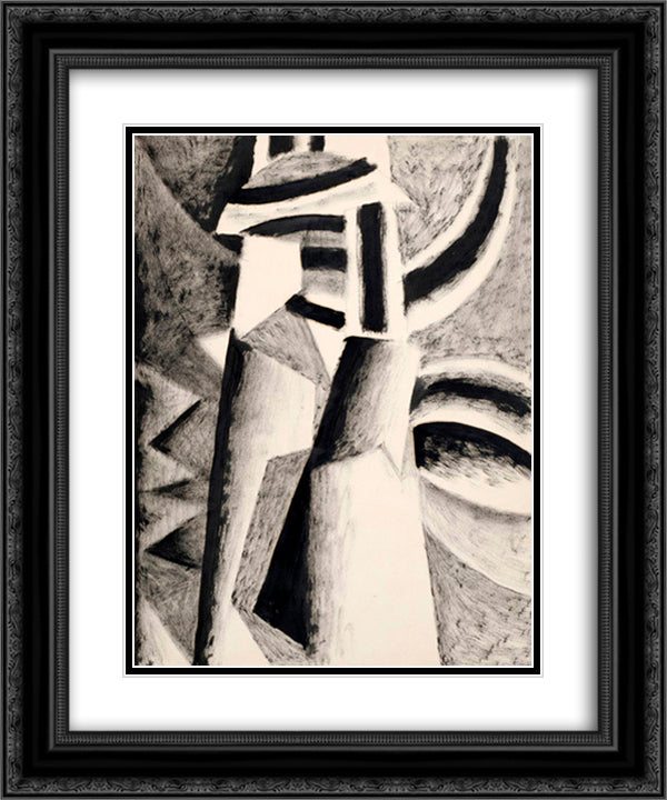 Cafetiere 20x24 Black Ornate Wood Framed Art Print Poster with Double Matting by Prassinos, Mario