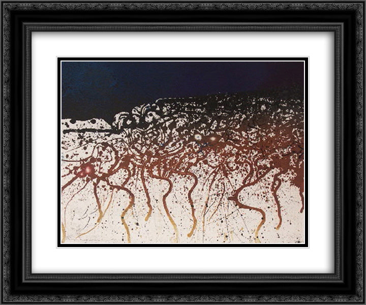 Elga 24x20 Black Ornate Wood Framed Art Print Poster with Double Matting by Prassinos, Mario
