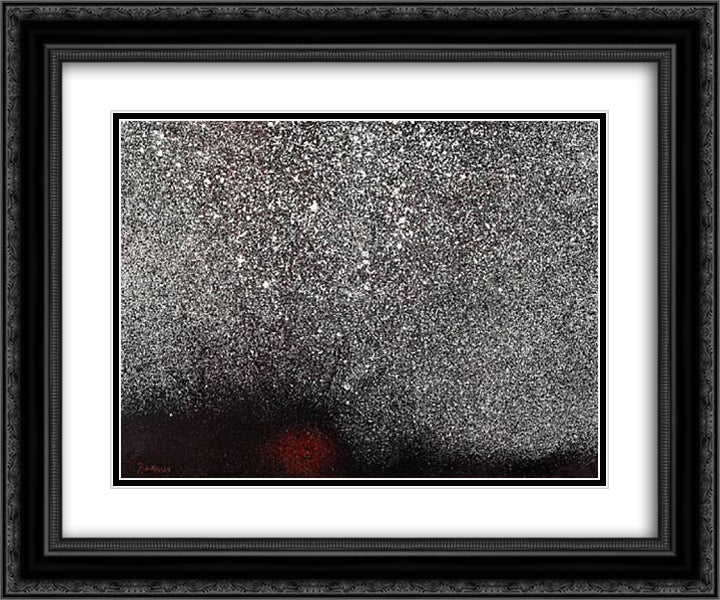 Paysage turc 24x20 Black Ornate Wood Framed Art Print Poster with Double Matting by Prassinos, Mario