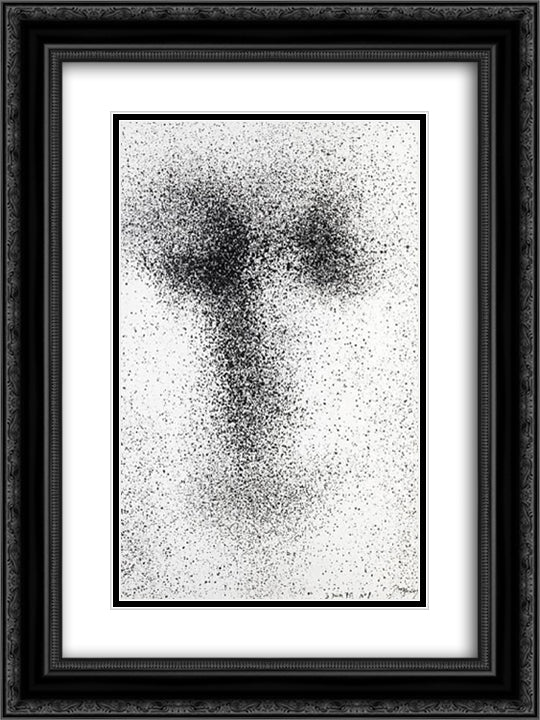 Suaire 18x24 Black Ornate Wood Framed Art Print Poster with Double Matting by Prassinos, Mario
