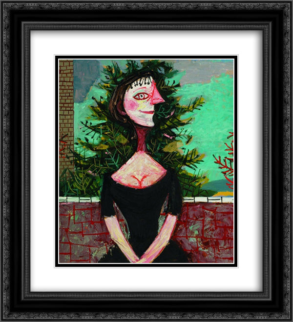Untitled 20x22 Black Ornate Wood Framed Art Print Poster with Double Matting by Prassinos, Mario