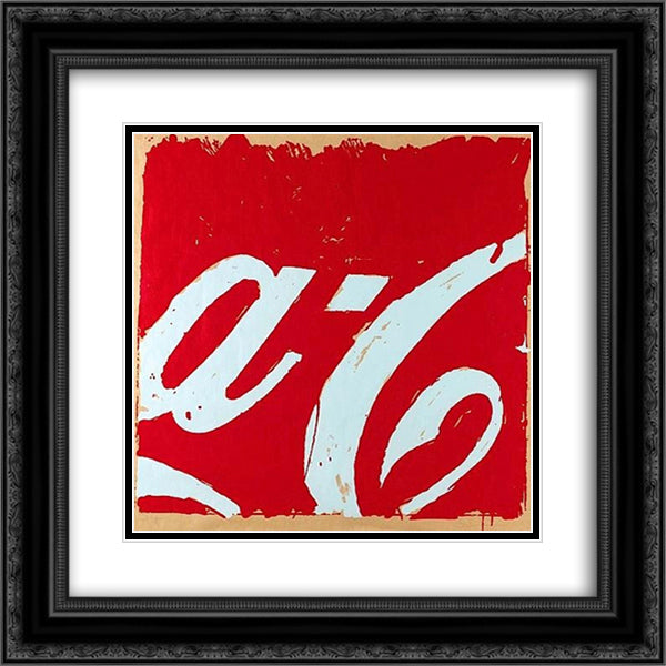 Coca - Cola 20x20 Black Ornate Wood Framed Art Print Poster with Double Matting by Schifano, Mario