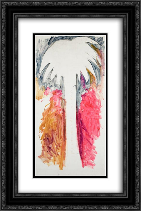 Detail of oasis 16x24 Black Ornate Wood Framed Art Print Poster with Double Matting by Schifano, Mario