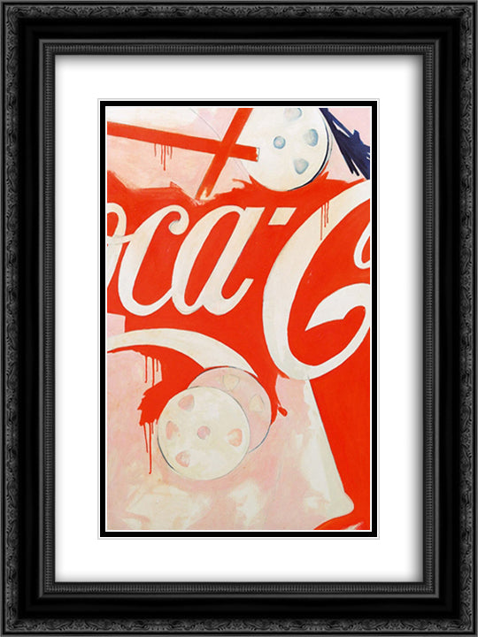 Elemento per il Paesaggio 18x24 Black Ornate Wood Framed Art Print Poster with Double Matting by Schifano, Mario