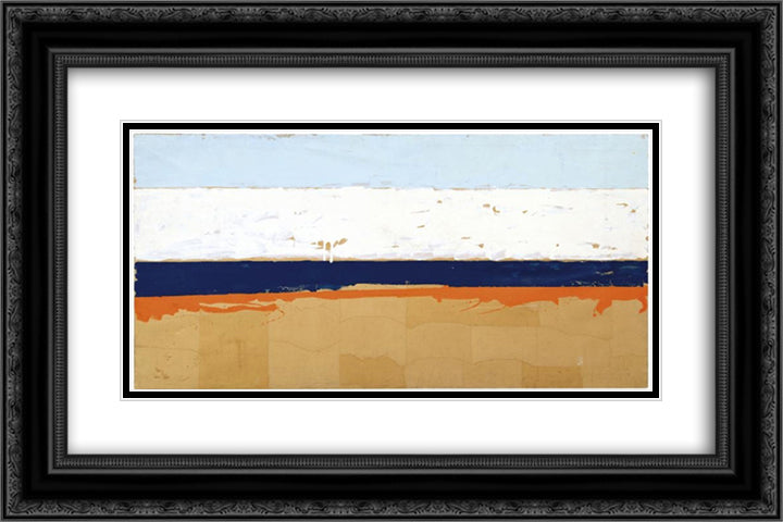 Grande Angolo 24x16 Black Ornate Wood Framed Art Print Poster with Double Matting by Schifano, Mario