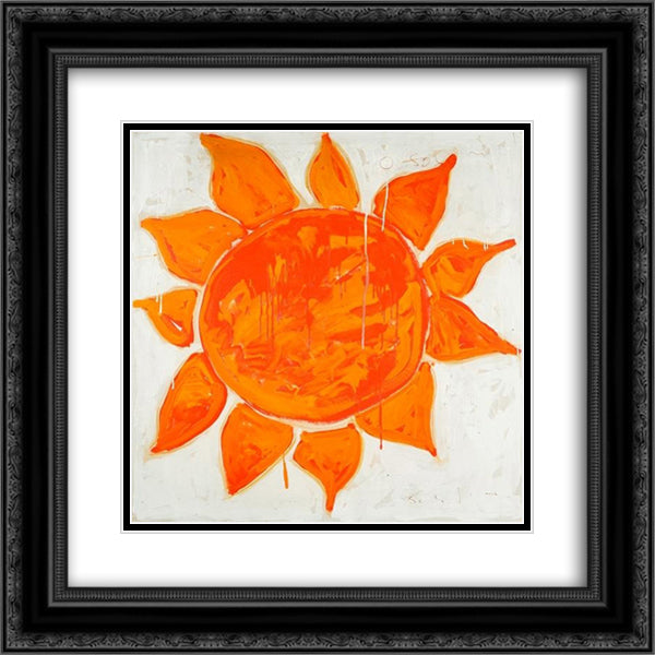 O sole mio! 20x20 Black Ornate Wood Framed Art Print Poster with Double Matting by Schifano, Mario