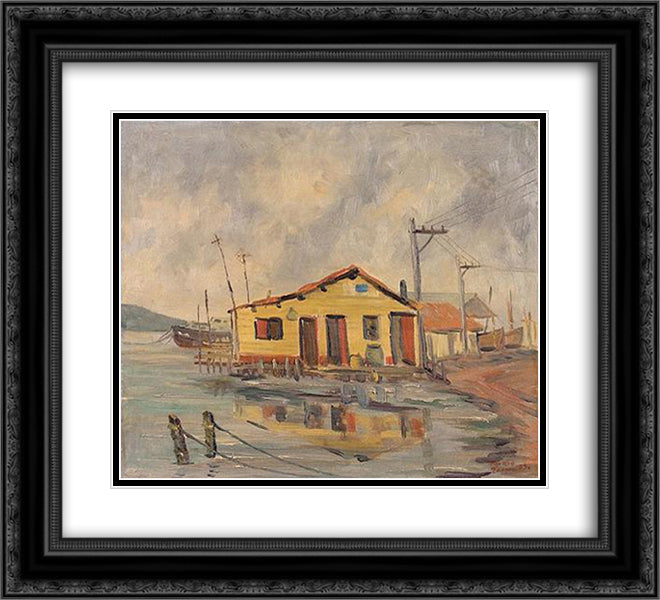 Beira - mar 22x20 Black Ornate Wood Framed Art Print Poster with Double Matting by Zanini, Mario