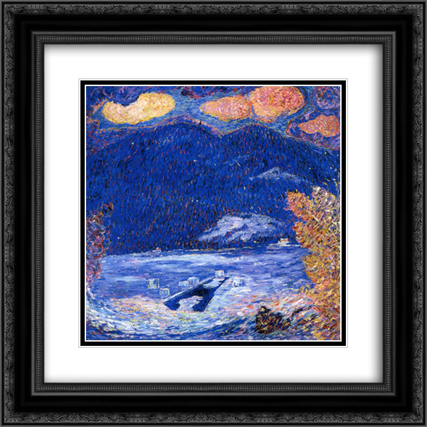The Ice Hole 20x20 Black Ornate Wood Framed Art Print Poster with Double Matting by Hartley, Marsden