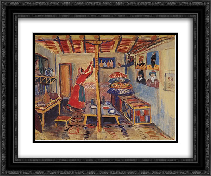 A room 24x20 Black Ornate Wood Framed Art Print Poster with Double Matting by Saryan, Martiros