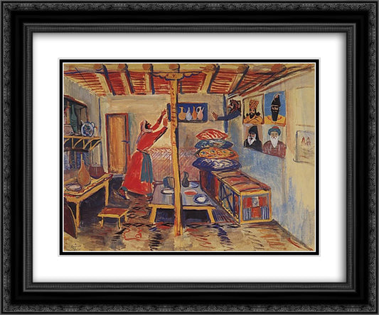A room 24x20 Black Ornate Wood Framed Art Print Poster with Double Matting by Saryan, Martiros