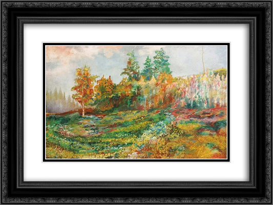 Anticipation of the fall 24x18 Black Ornate Wood Framed Art Print Poster with Double Matting by Saryan, Martiros