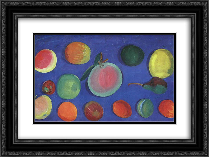 Fruits 24x18 Black Ornate Wood Framed Art Print Poster with Double Matting by Saryan, Martiros