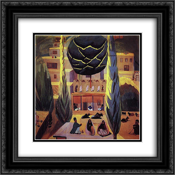 In Persia 20x20 Black Ornate Wood Framed Art Print Poster with Double Matting by Saryan, Martiros