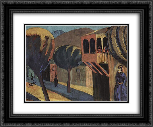 In the Caucasus (Tiflis) 24x20 Black Ornate Wood Framed Art Print Poster with Double Matting by Saryan, Martiros