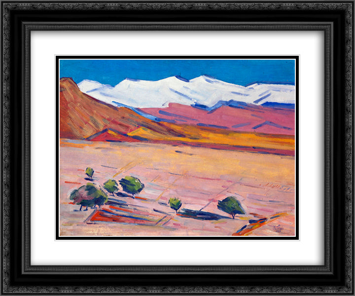 Landscape 24x20 Black Ornate Wood Framed Art Print Poster with Double Matting by Saryan, Martiros