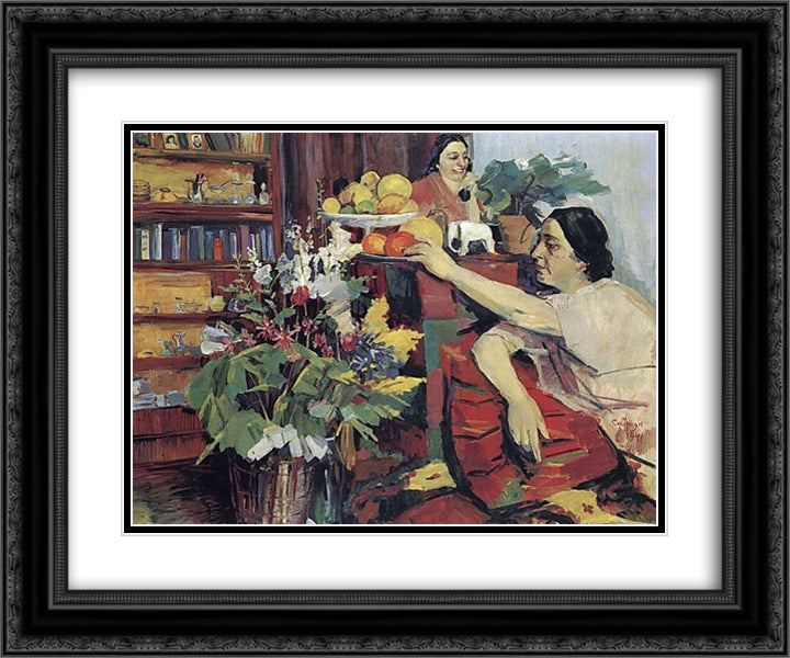 Lusik Saryan 24x20 Black Ornate Wood Framed Art Print Poster with Double Matting by Saryan, Martiros