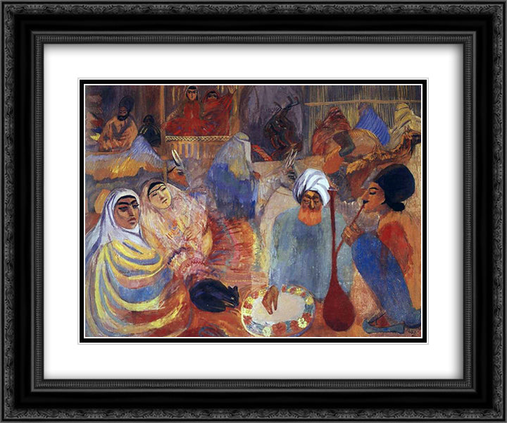 Persia 24x20 Black Ornate Wood Framed Art Print Poster with Double Matting by Saryan, Martiros