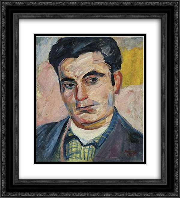 Portrait 20x22 Black Ornate Wood Framed Art Print Poster with Double Matting by Saryan, Martiros