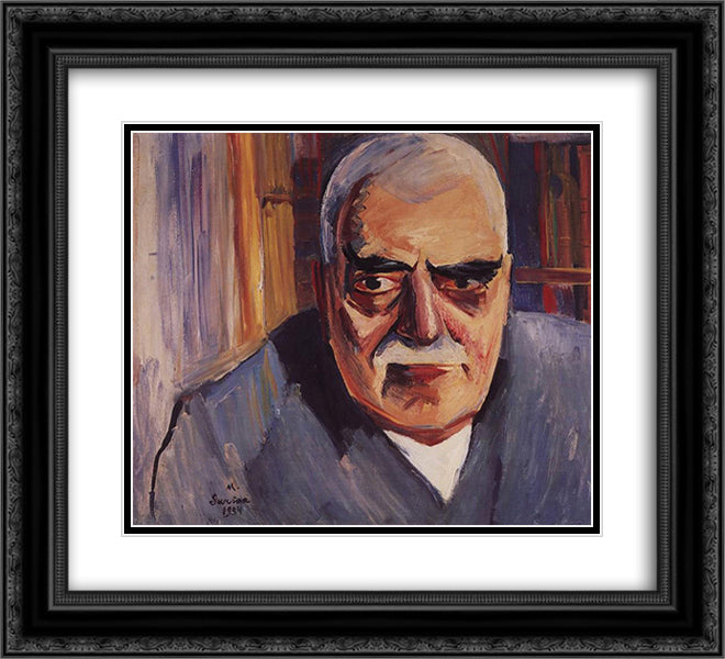 Portrait of architect Toros Toramanian 22x20 Black Ornate Wood Framed Art Print Poster with Double Matting by Saryan, Martiros