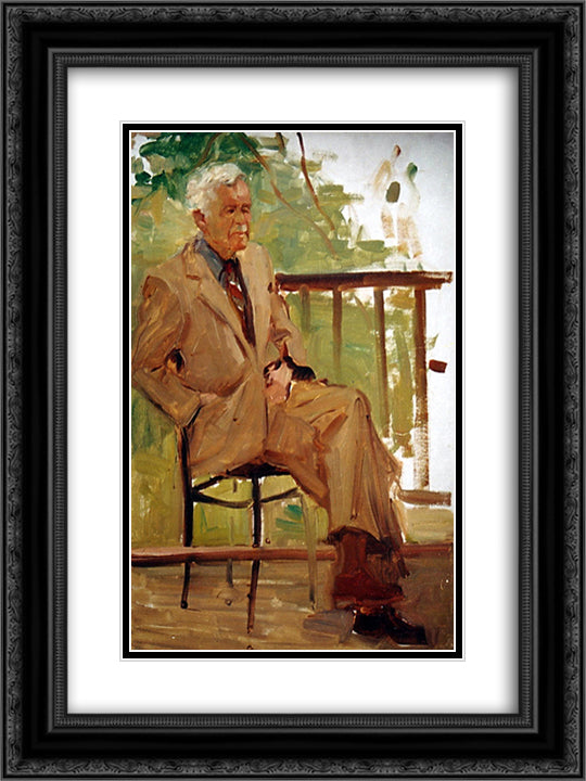 Portrait of Gayfejyan 18x24 Black Ornate Wood Framed Art Print Poster with Double Matting by Saryan, Martiros