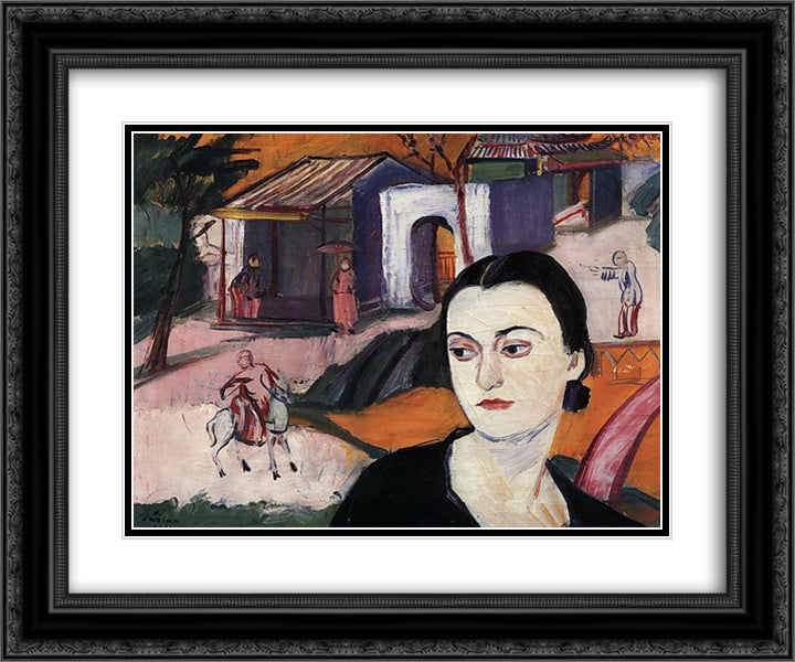 Portrait of Victoria Alabyan 24x20 Black Ornate Wood Framed Art Print Poster with Double Matting by Saryan, Martiros