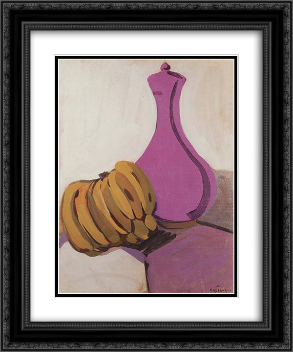 Violet jug 20x24 Black Ornate Wood Framed Art Print Poster with Double Matting by Saryan, Martiros