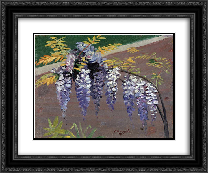 Wistaria 24x20 Black Ornate Wood Framed Art Print Poster with Double Matting by Saryan, Martiros