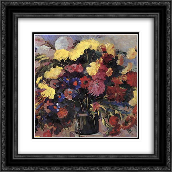 Yerevan autumn still life 20x20 Black Ornate Wood Framed Art Print Poster with Double Matting by Saryan, Martiros