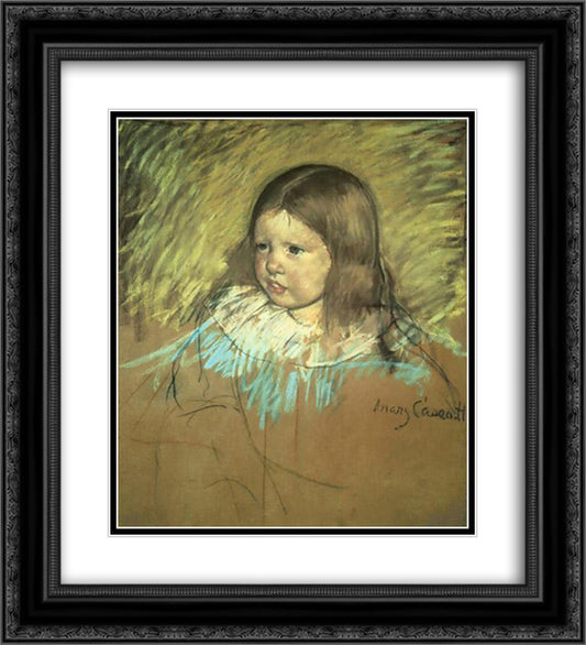 Margaret Milligan Sloan 20x22 Black Ornate Wood Framed Art Print Poster with Double Matting by Cassatt, Mary