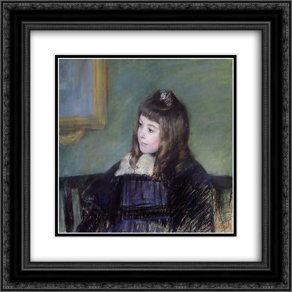 Marie Therese Gaillard 20x20 Black Ornate Wood Framed Art Print Poster with Double Matting by Cassatt, Mary