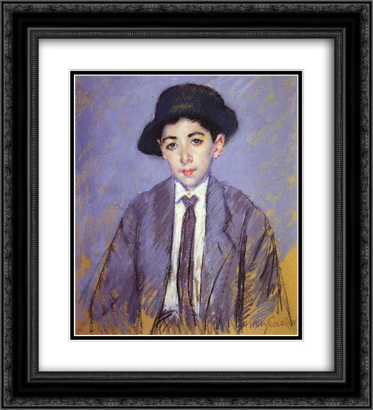 Portrait of Charles Dikran Kelekian 20x22 Black Ornate Wood Framed Art Print Poster with Double Matting by Cassatt, Mary