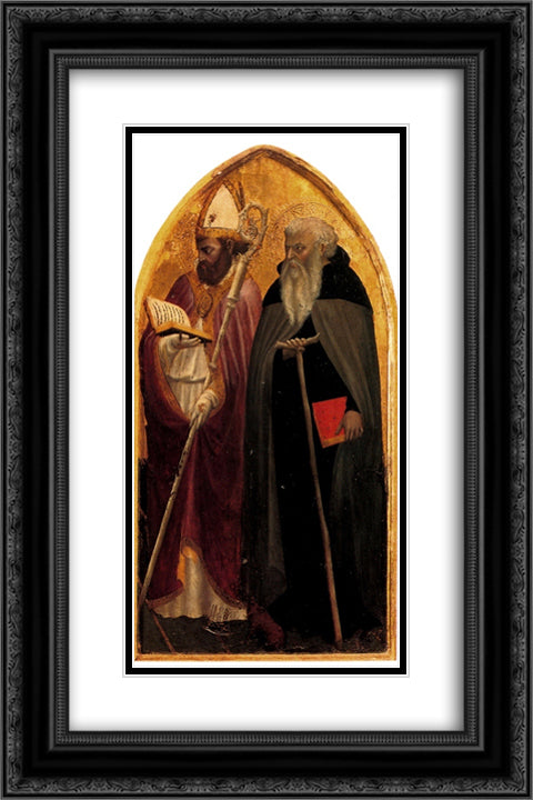 San Giovenale Triptych. Right panel. 16x24 Black Ornate Wood Framed Art Print Poster with Double Matting by Masaccio