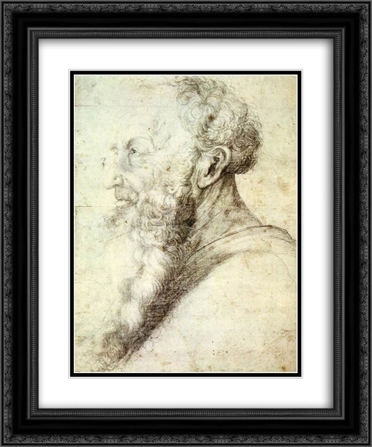 Portrait of Guido Guersi 20x24 Black Ornate Wood Framed Art Print Poster with Double Matting by Grunewald, Matthias