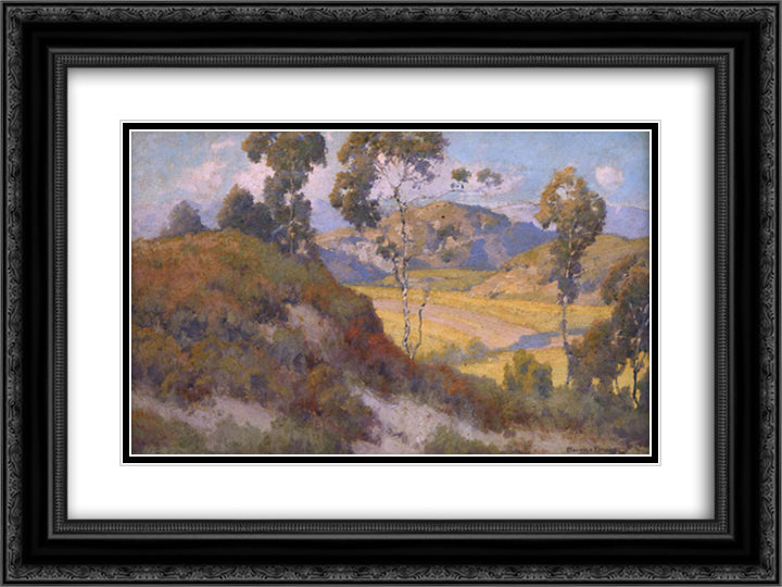 Landscape 24x18 Black Ornate Wood Framed Art Print Poster with Double Matting by Braun, Maurice